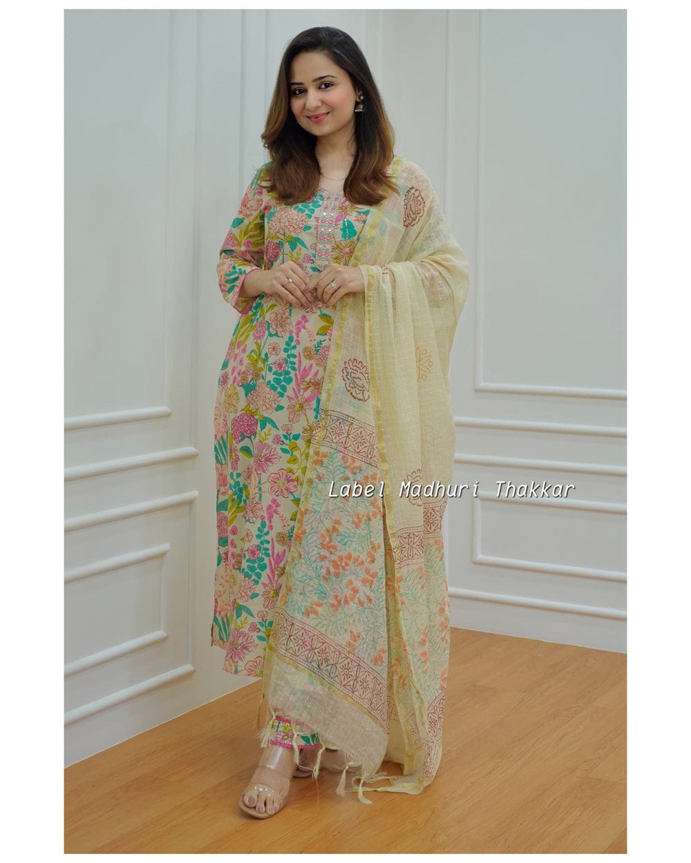 Multicolor Straight Kurti pant With Dupatta-04