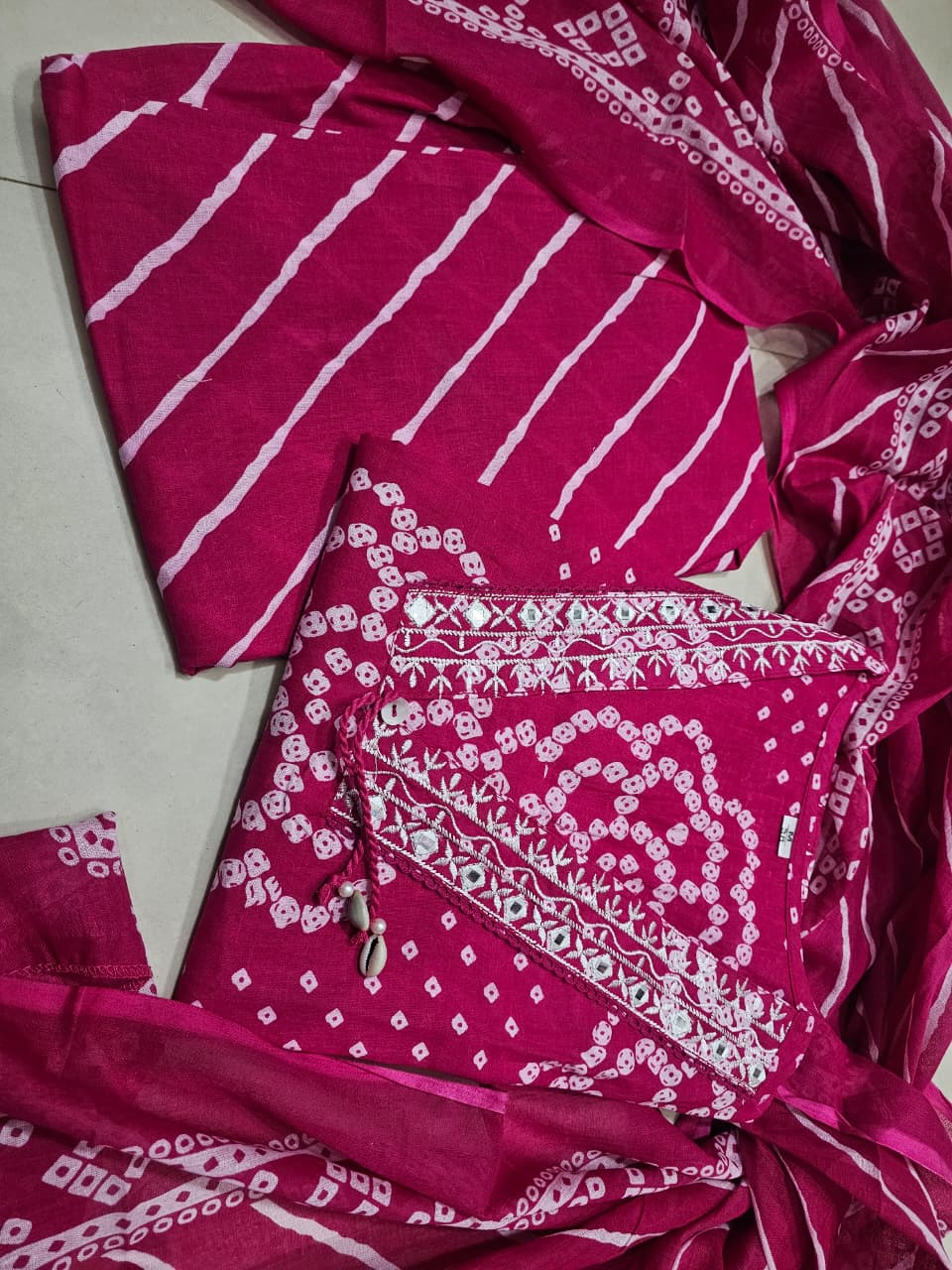 Pink Embrodiery Kurta Set-03