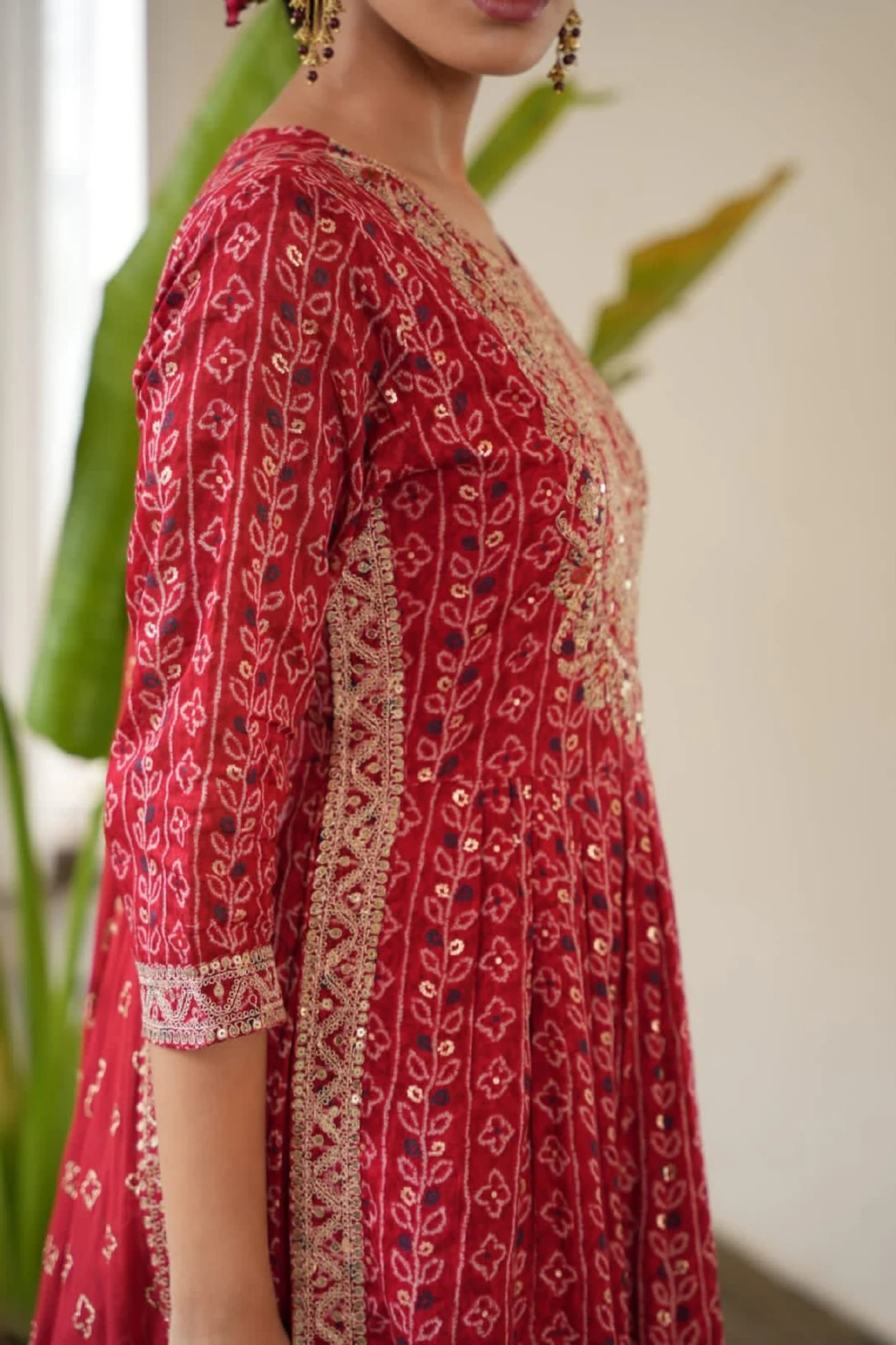 red Bell Anarkali Kurti-03