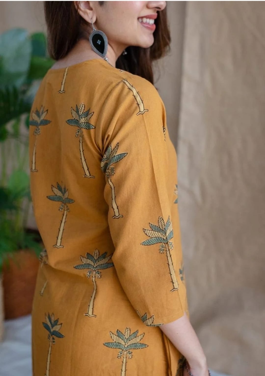 yellow Flared Kurti With Pant-06