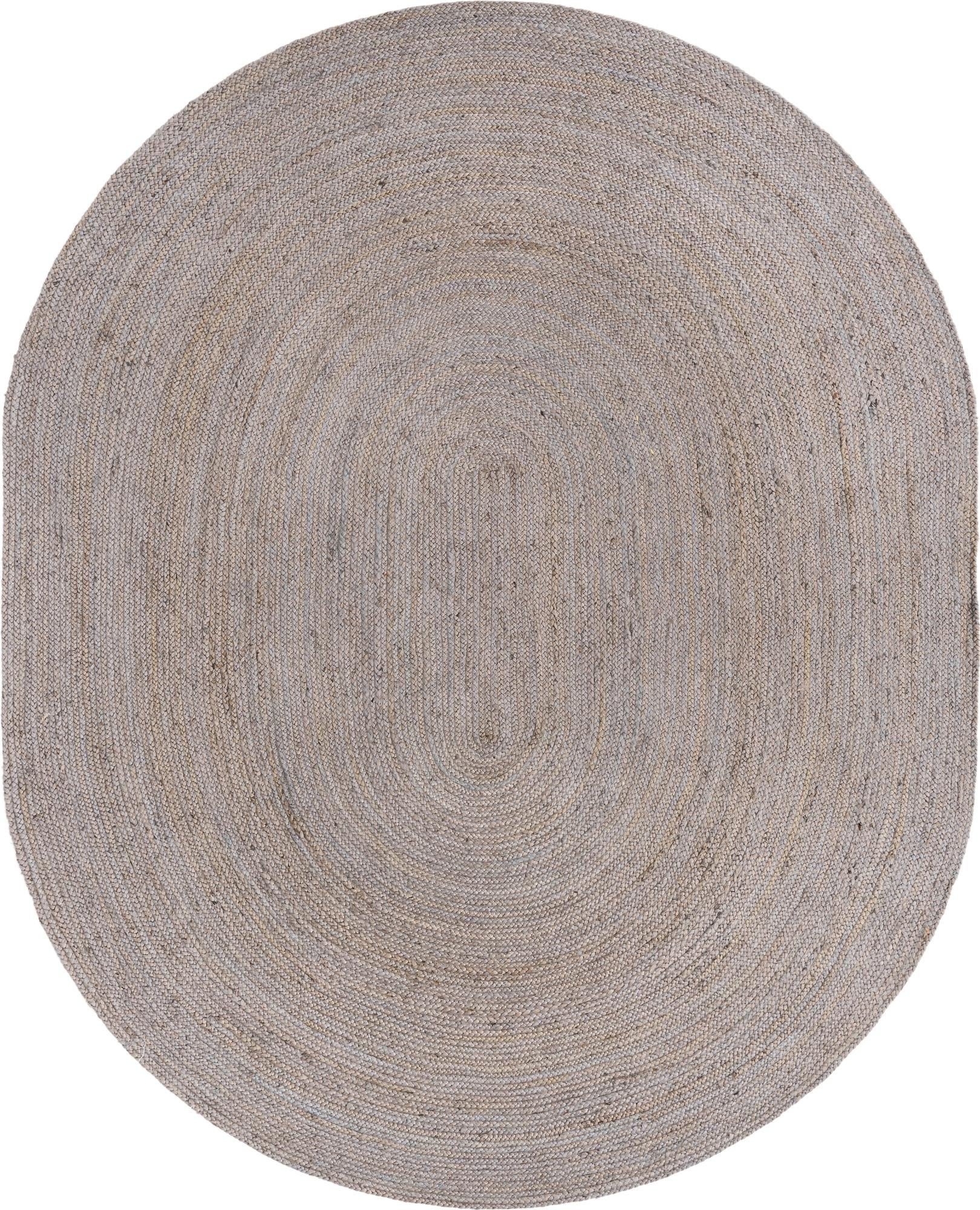 Handmade Grey Oval Jute Rug Handwoven Grey Oval Jute Rug Eco Friendly Braided Area Carpet for Farmhouse Home