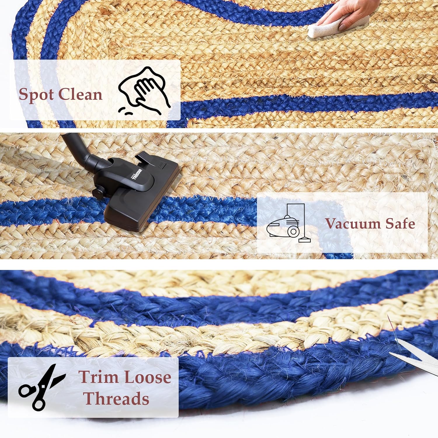 Blue Border Scalloped area rug4