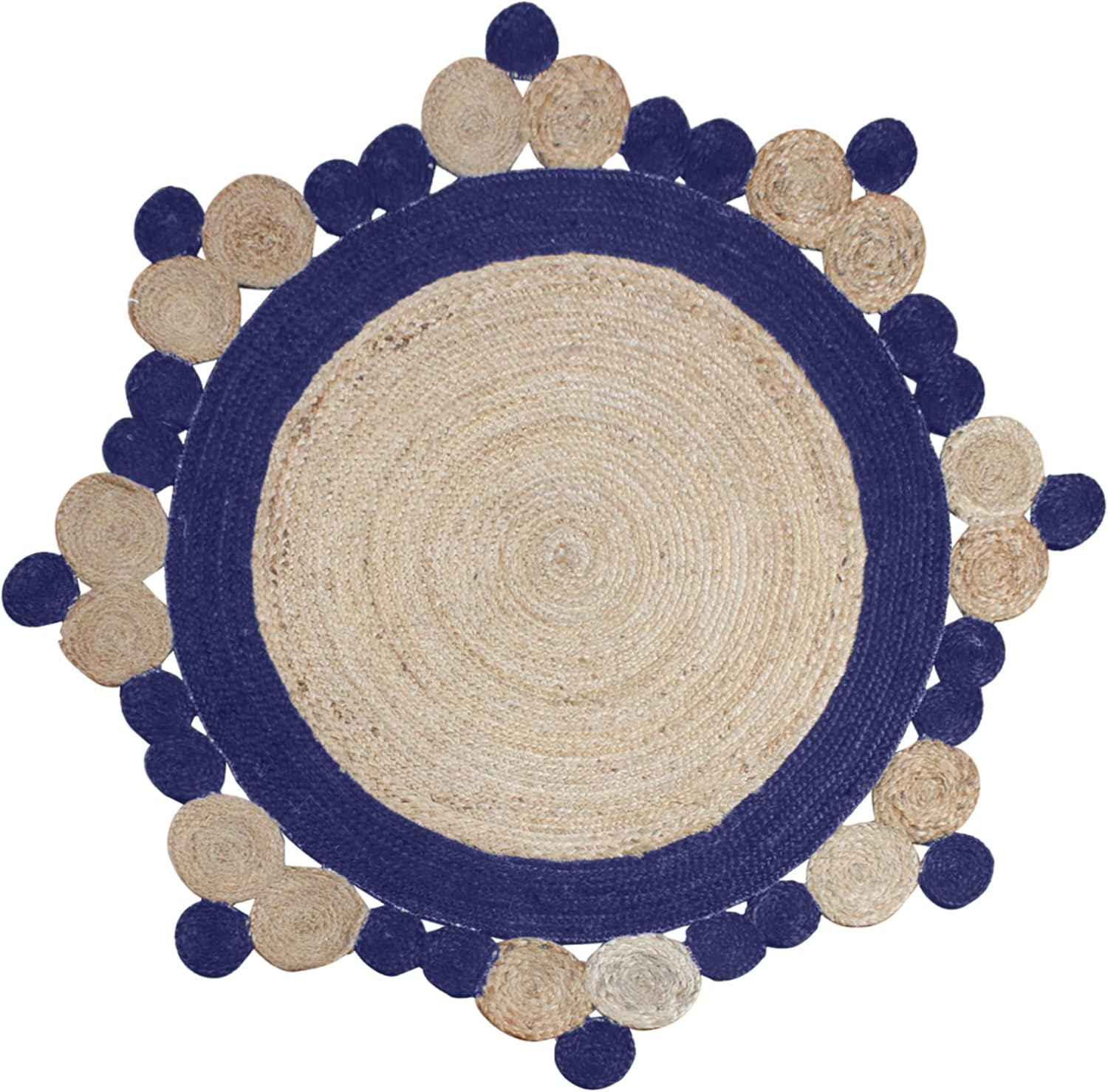 Designer Blue Round Floor Area Rug Carpet Rug Designer Blue Round Floor Area Rug Carpet Rug