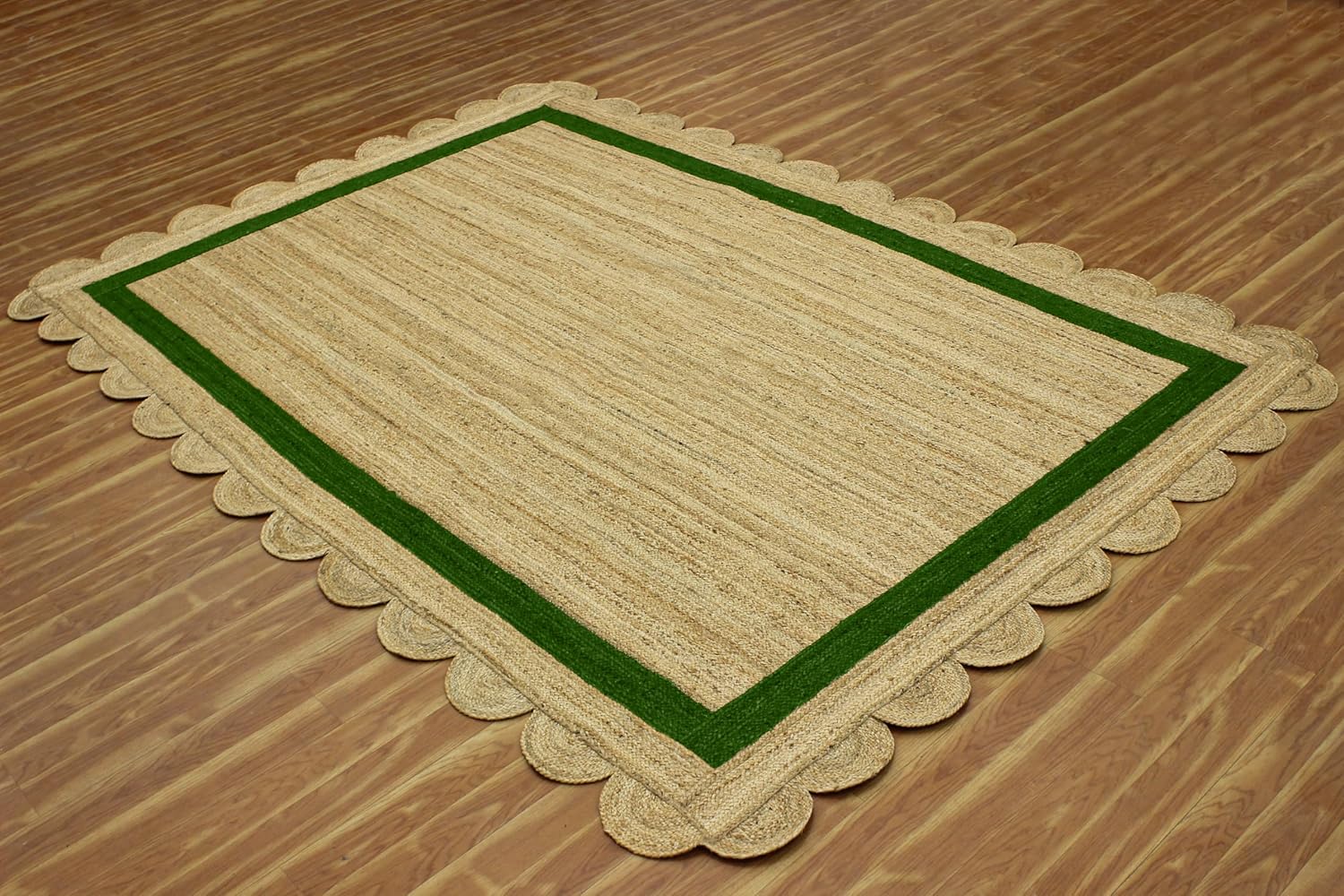 Geen border scaloped area rug03