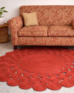 Red Tikki Round Rug04