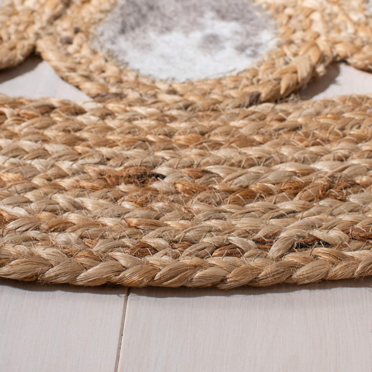 Round Area Rug With White Tikki Round Area Rug With White Tikki