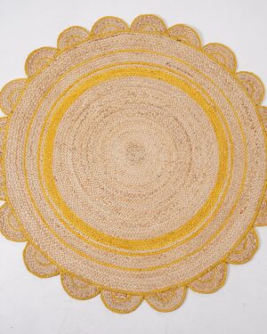 Scalloped Round Area Rug
