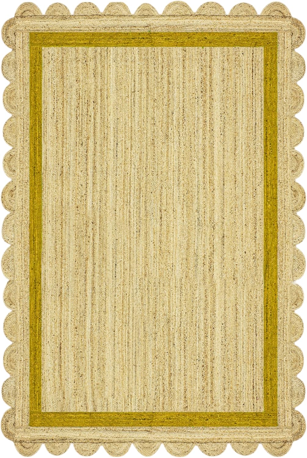 yellow border scaloped area rug01