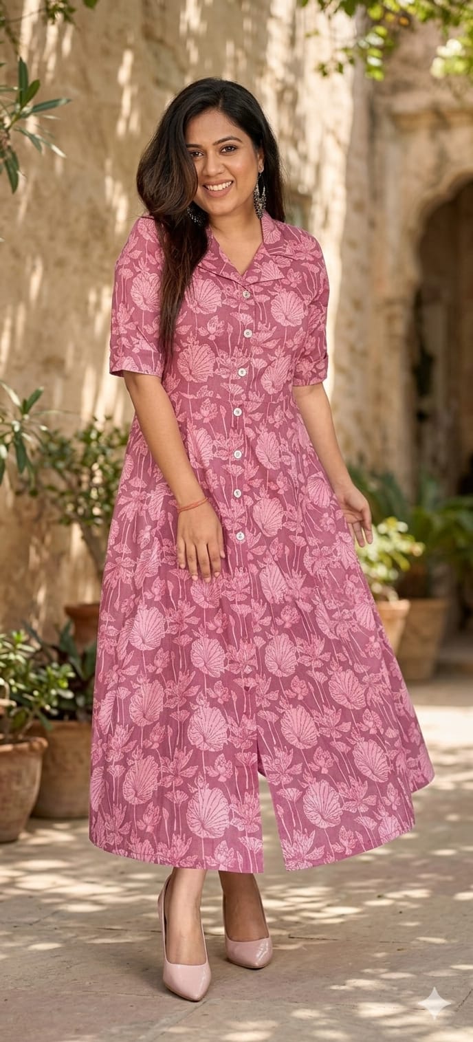 Pink Middi Gown