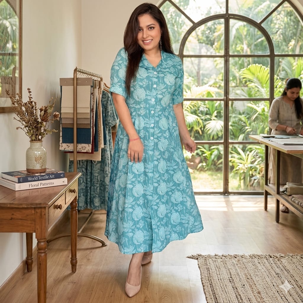 Sky blue Gown