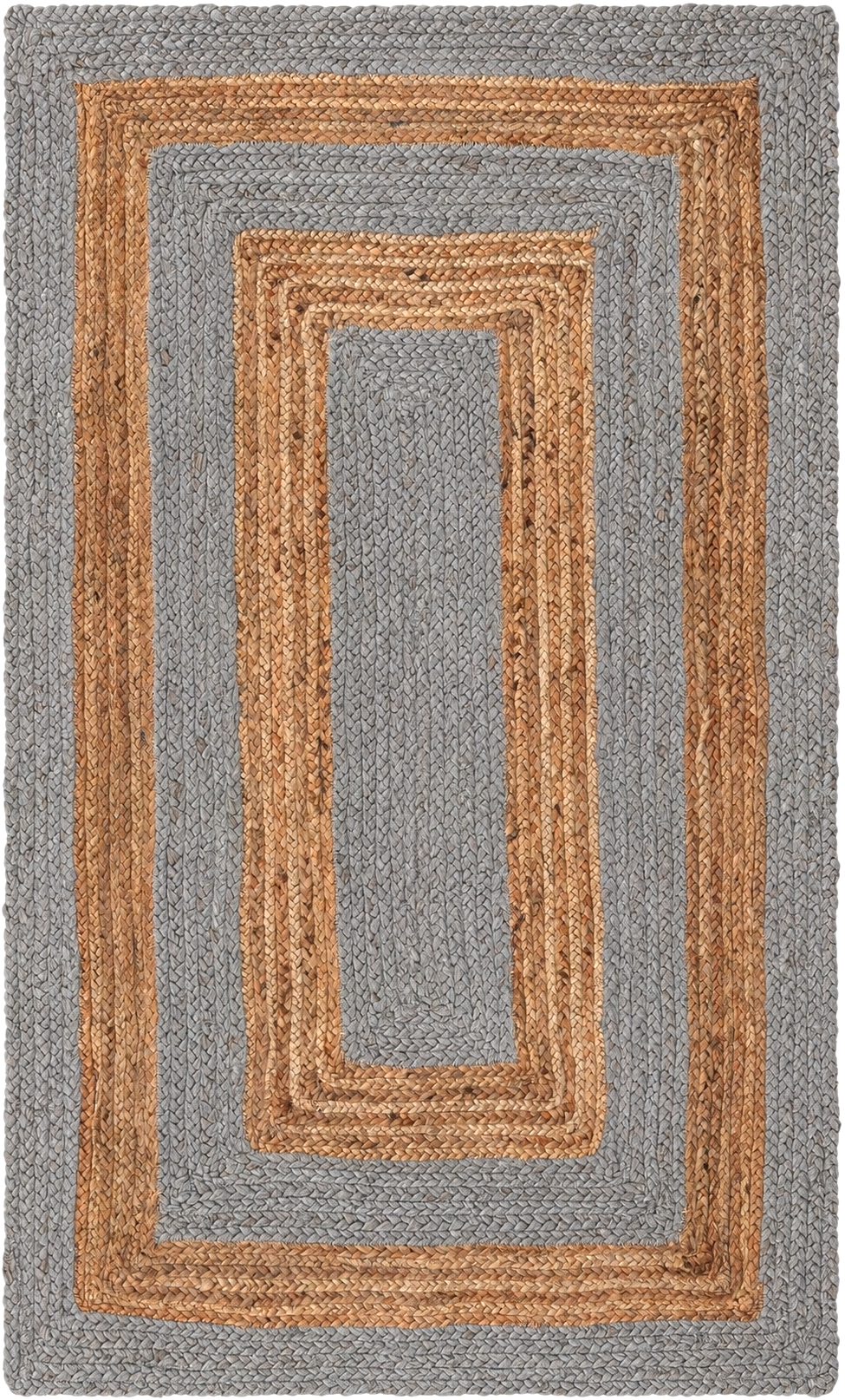 Handwoven Gray Natural Jute Rug Handwoven Gray Jute Rug for Living Room Bedroom and Dining Area